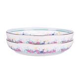 COLOR KING THE HERITAGE GARDEN CERAMIC DEEP PLATE 8.5" SET OF 2 - HERITAGE WHITE