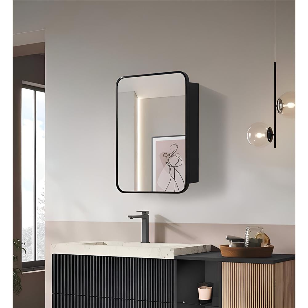 GLOREX MIRROR CABINET MB4560BLACK 45CM