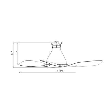 KDK CEILING FAN 12UC 48 INCH 3 BLADE GREY