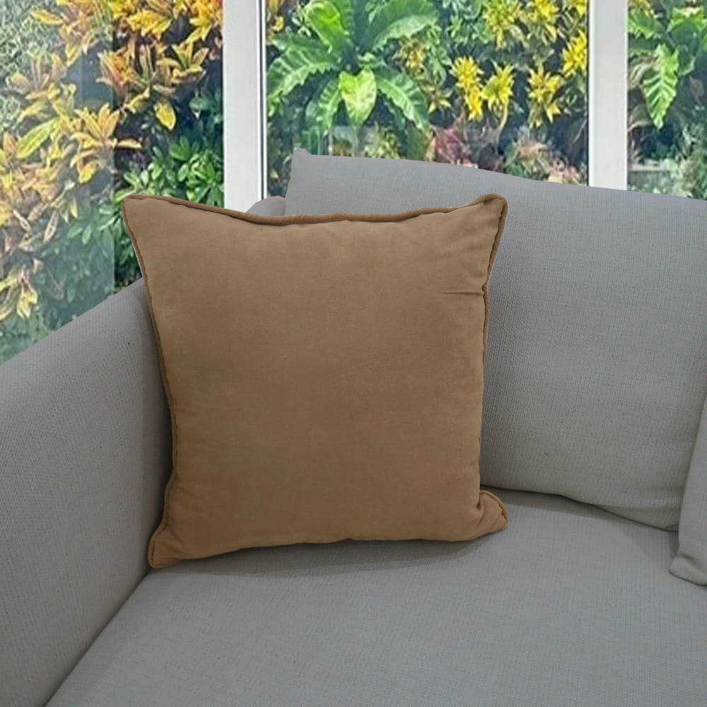 HOME LIVING STYLE CUSHION BLOOM 18X18 BROWN