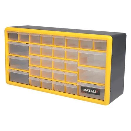 TOOL STORAGE BOX DIY MATALL HL3045-E 30-COMPARTMENT YELLOW [EXCLUSIVE FROM HOMEPRO THAILAND]