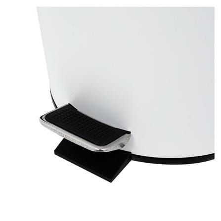 ROUND PEDAL DUSTBIN WITH WOODEN LID ACCO SYLVAN 5L WHITE [EXCLUSIVE FROM HOMEPRO THAILAND]