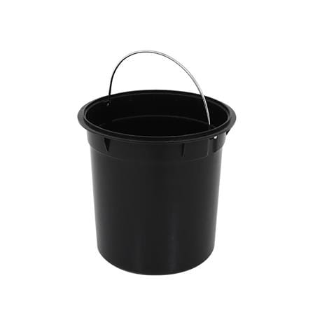 ROUND DUSTBIN PEDAL WITH WOODEN LID ACCO SYLVAN 5L BLACK [EXCLUSIVE FROM HOMEPRO THAILAND]