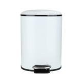 ROUND DUSTBIN PEDAL ACCO MILD SOFT CLOSE 12L WHITE [EXCLUSIVE FROM HOMEPRO THAILAND]