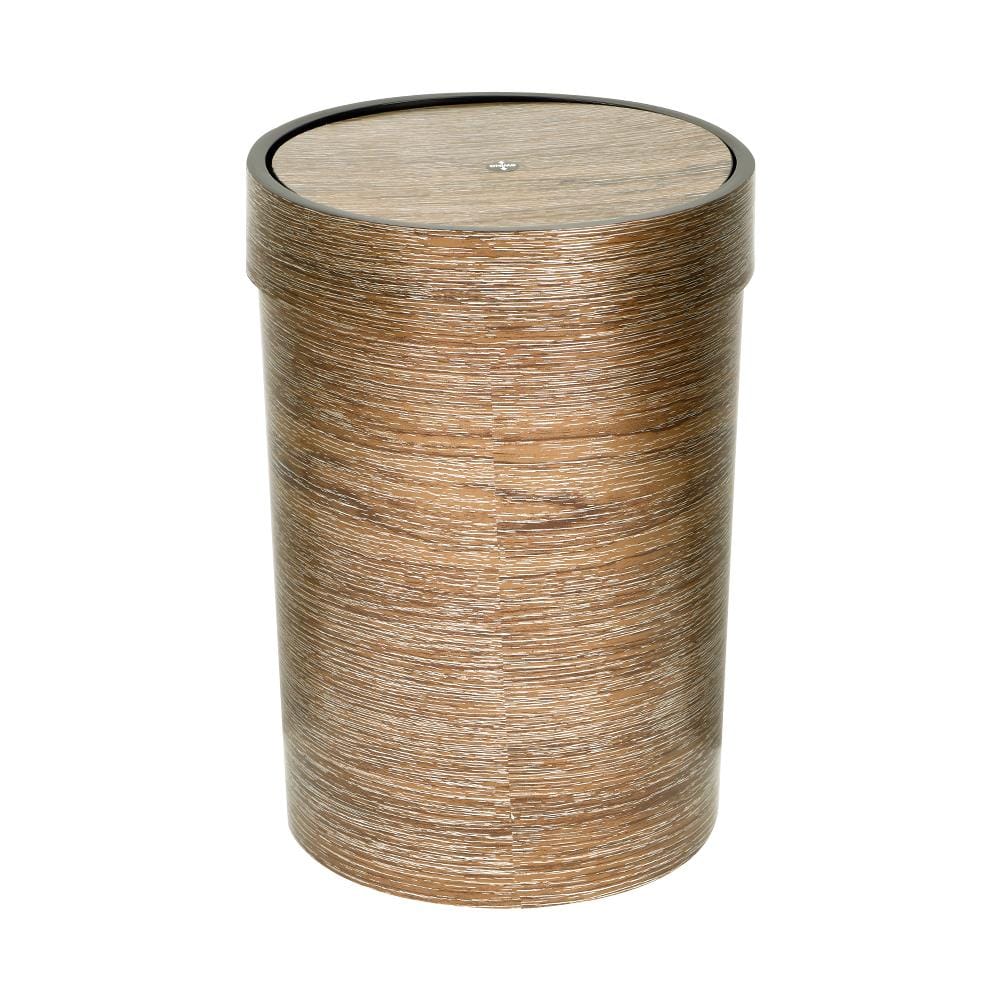ROUND DUSTBIN SWING ACCO DAZZLE 15.5L GOLD BROWN [EXCLUSIVE FROM HOMEPRO THAILAND]