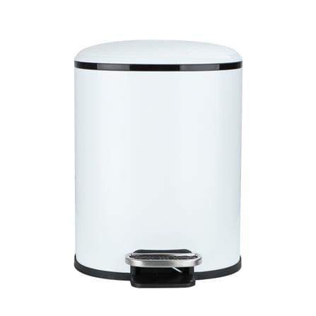 ROUND DUSTBIN PEDAL ACCO MILD SOFT CLOSE 5L WHITE [EXCLUSIVE FROM HOMEPRO THAILAND]