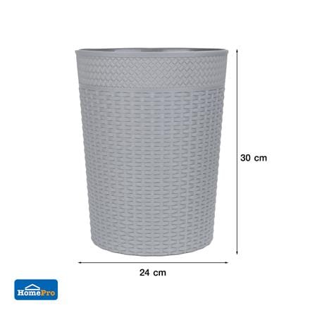 ROUND DUSTBIN ACCO BASKET 10L GRAY [EXCLUSIVE FROM HOMEPRO THAILAND]