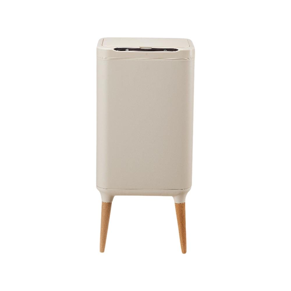 SMART DUSTBIN WITH WOOD LEGS ACCO 9L CREAM [EXCLUSIVE FROM HOMEPRO THAILAND]