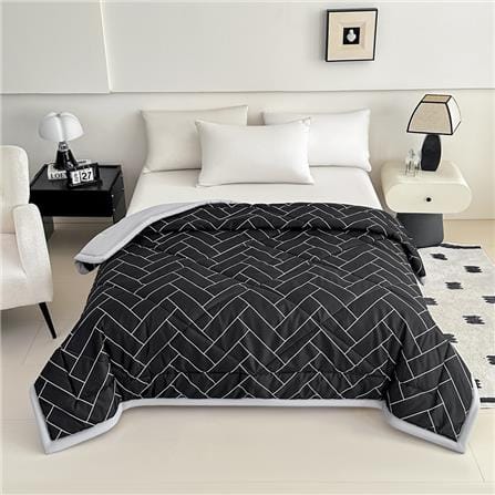 HLS COMFORTER 210x220CM ZIGZAG BLACK_Q
