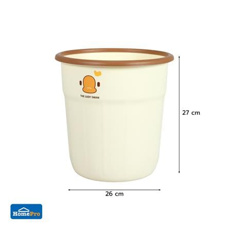 ROUND DUSTBIN ACCO DUCKY 9.5L CREAM [EXCLUSIVE FROM HOMEPRO THAILAND]