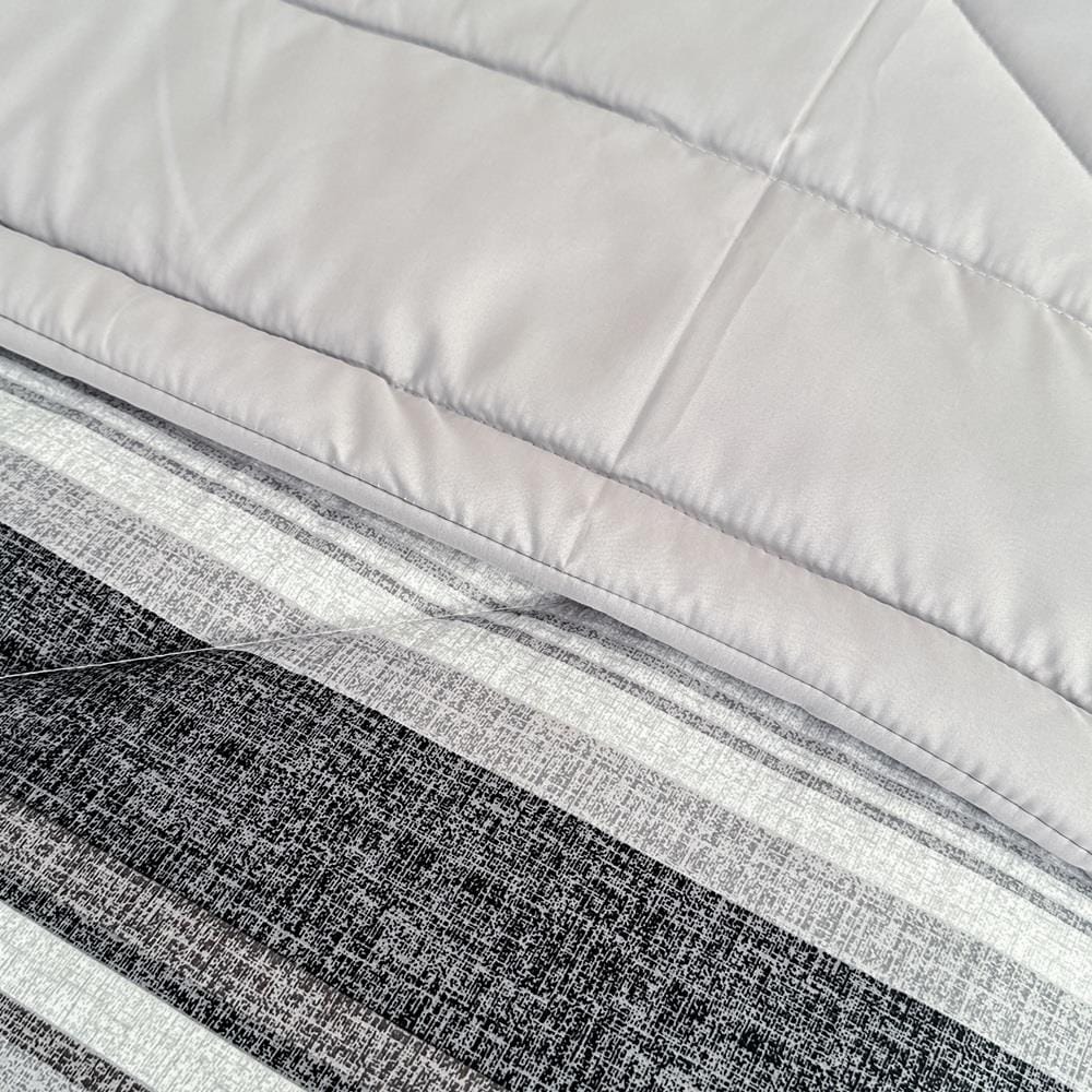 HLS COMFORTER 210x220CM STRIPE BLACK_Q