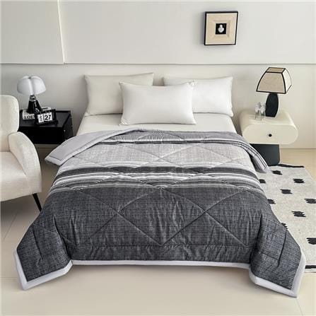 HLS COMFORTER 210x220CM STRIPE BLACK_Q