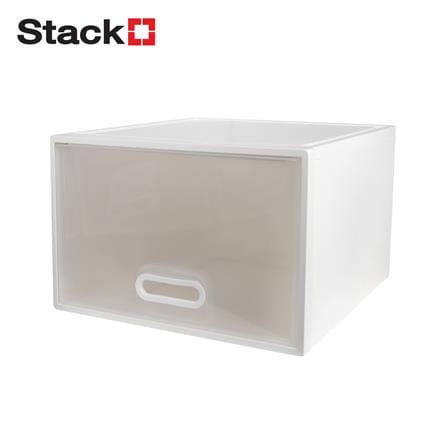 DRAWER BOX STACKO MODULAR 40L 45X45X30.5CM WHITE [EXCLUSIVE FROM HOMEPRO THAILAND]