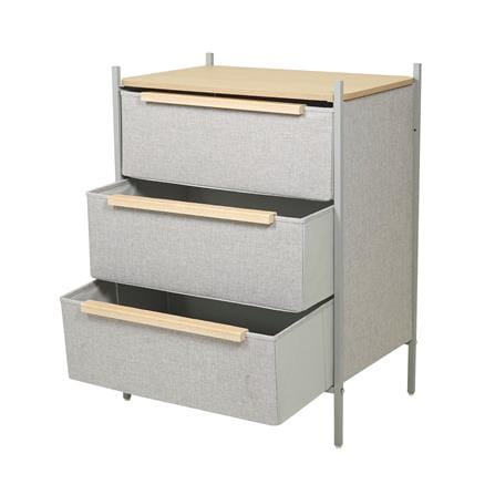 3-DRAWER FABRIC STORAGE UNIT STACKO JAZE 57.5X38.9X78.8CM GREY [EXCLUSIVE FROM HOMEPRO THAILAND]