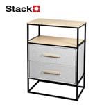 2-DRAWER FABRIC STORAGE UNIT STACKO DIMI 60X34X80.8CM GREY [EXCLUSIVE FROM HOMEPRO THAILAND]