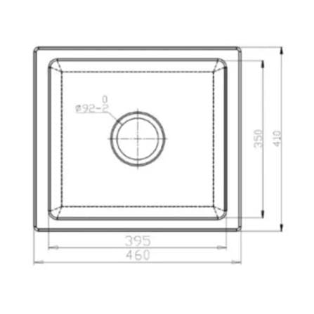 LIVINOX UNDERMOUNT GRANITE SINK LGS-813BK BLACK 1BOWL 46CM