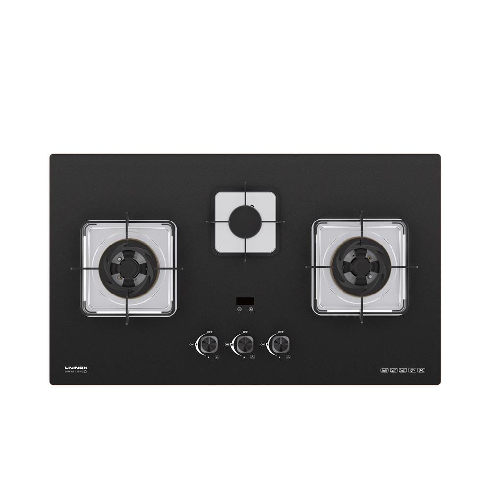 LIVINOX FLEXIBLE GAS HOB LGH-688T 3B-FG 3BURNER 5.5KW 88CM