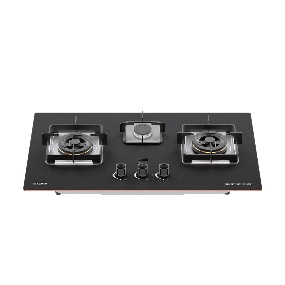 LIVINOX FLEXIBLE GAS HOB LGH-688T 3B-FG 3BURNER 5.5KW 88CM