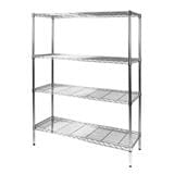 4-TIER SHELVING UNIT FURDINI FRAME STEEL CHROME [EXCLUSIVE FROM HOMEPRO THAILAND]