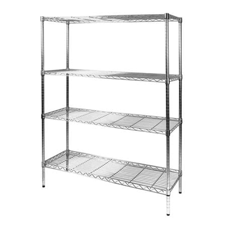 4-TIER SHELVING UNIT FURDINI FRAME STEEL CHROME [EXCLUSIVE FROM HOMEPRO THAILAND]