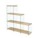 GLASS SHELVING UNIT WITH 6 COMPARTMENTS FURDINI GLOSS 122CM NATURAL [EXCLUSIVE FROM HOMEPRO THAILAND]