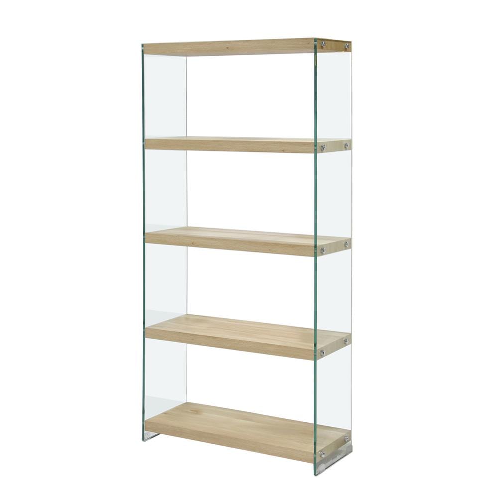 5-TIER GLASS SHELVING UNIT FURDINI GLOSS 75CM NATURAL [EXCLUSIVE FROM HOMEPRO THAILAND]