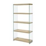 5-TIER GLASS SHELVING UNIT FURDINI GLOSS 75CM NATURAL [EXCLUSIVE FROM HOMEPRO THAILAND]