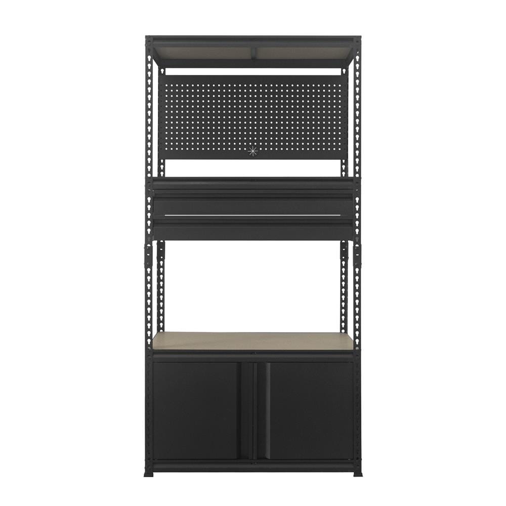 3-TIER MULTIFUNCTIONAL SHELVING UNIT FURDINI BAY 91CM BLACK [EXCLUSIVE FROM HOMEPRO THAILAND]