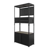 3-TIER MULTIFUNCTIONAL SHELVING UNIT FURDINI BAY 91CM BLACK [EXCLUSIVE FROM HOMEPRO THAILAND]
