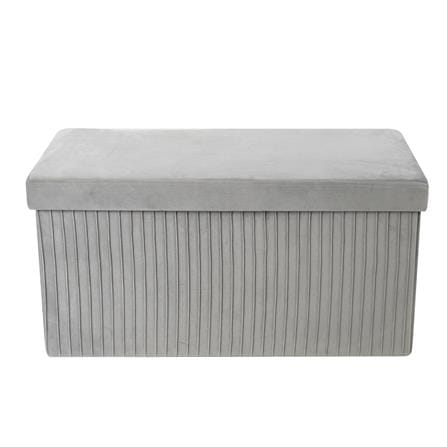 STORAGE OTTOMAN BENCH FURDINI PLEAT GREY [EXCLUSIVE FROM HOMEPRO THAILAND]