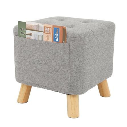 OTTOMAN STOOL FURDINI PIPER GREY 40CM. [EXCLUSIVE FROM HOMEPRO THAILAND]