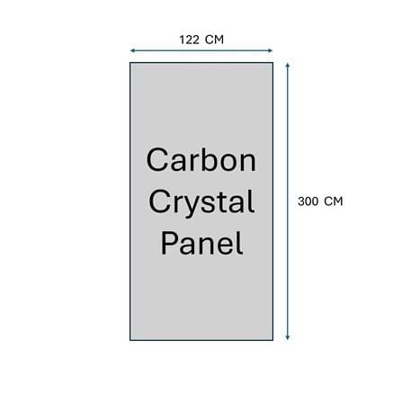 GEOMETRA CARBON CRYSTAL PANEL 122X300X0.5CM JW04 SILVER 3.66M2