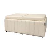 2-SEATER RECTANGULAR OTTOMAN BENCH FURDINI HELENA PU BEIGE [EXCLUSIVE FROM HOMEPRO THAILAND]
