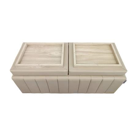 2-SEATER RECTANGULAR OTTOMAN BENCH FURDINI HELENA PU BEIGE [EXCLUSIVE FROM HOMEPRO THAILAND]