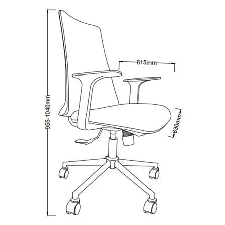 OFFICE CHAIR FURDINI MAXI GREY/BLACK [EXCLUSIVE FROM HOMEPRO THAILAND]