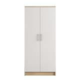 WARDROBE WITH 2 DOORS FURDINI HERO 80CM NATURAL OAK/WHITE [EXCLUSIVE FROM HOMEPRO THAILAND]