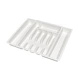 EXPANDABLE KITCHEN UTENSIL TRAY WITH 8 COMPARTMENTS KECH TIDY WHITE