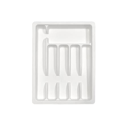 EXPANDABLE KITCHEN UTENSIL TRAY WITH 8 COMPARTMENTS KECH TIDY WHITE