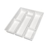 ADJUSTABLE KITCHEN UTENSIL TRAY WITH 6 COMPARTMENTS KECH TIDY WHITE