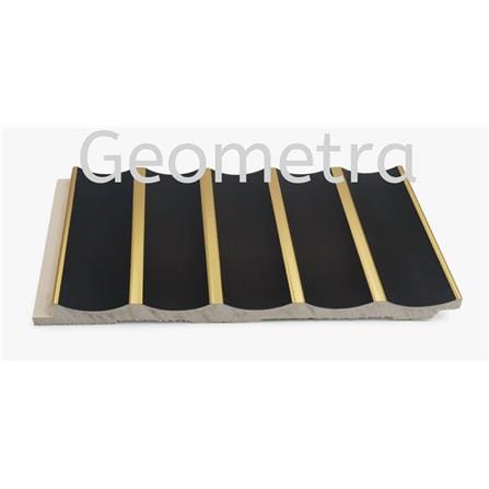 GEOMETRA WPC FLUTED PANEL 15X300X1CM WG02 BLACK GOLD 0.45M2