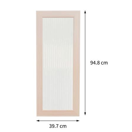 SINGLE CABINET/WARDROBE DOOR FURDINI KEEPER 39.7X94.8CM PINE OAK/RIBBED GLASS [EXCLUSIVE FROM HOMEPRO THAILAND]