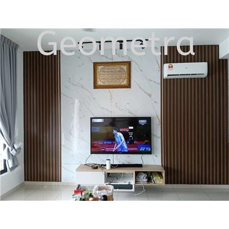 GEOMETRA WPC FLUTED PANEL 16X300X1.2CM WG07 BROWN BLACK
