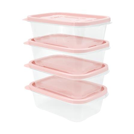 FOOD CONTAINER KECH 9001 600ML PINK 4PCS