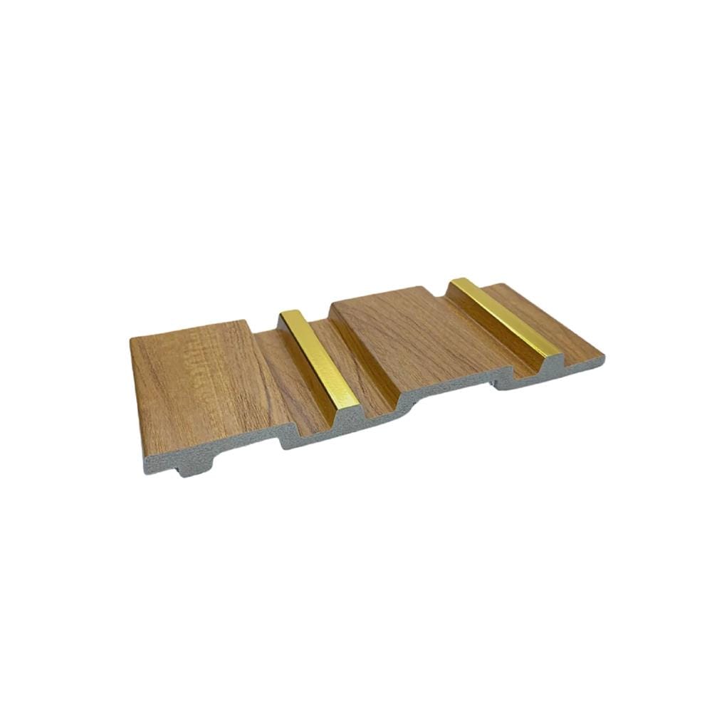 GEOMETRA WPC FLUTED PANEL 16X300X1.2CM WG09 GOLD TEAK
