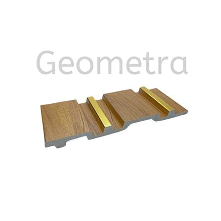 GEOMETRA WPC FLUTED PANEL 16X300X1.2CM WG09 GOLD TEAK
