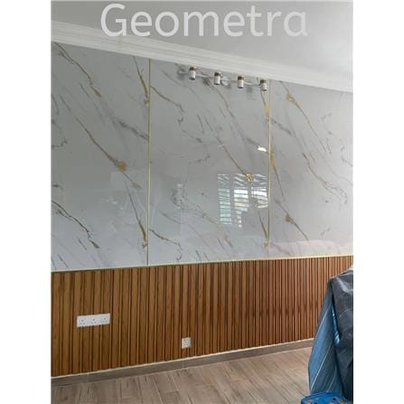 GEOMETRA WPC FLUTED PANEL 16X300X1.2CM WG09 GOLD TEAK