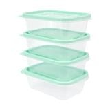 FOOD CONTAINER KECH 9001 600ML GREEN 4PCS
