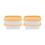 FOOD CONTAINER KECH 9001 0.6L ORANGE 4PCS