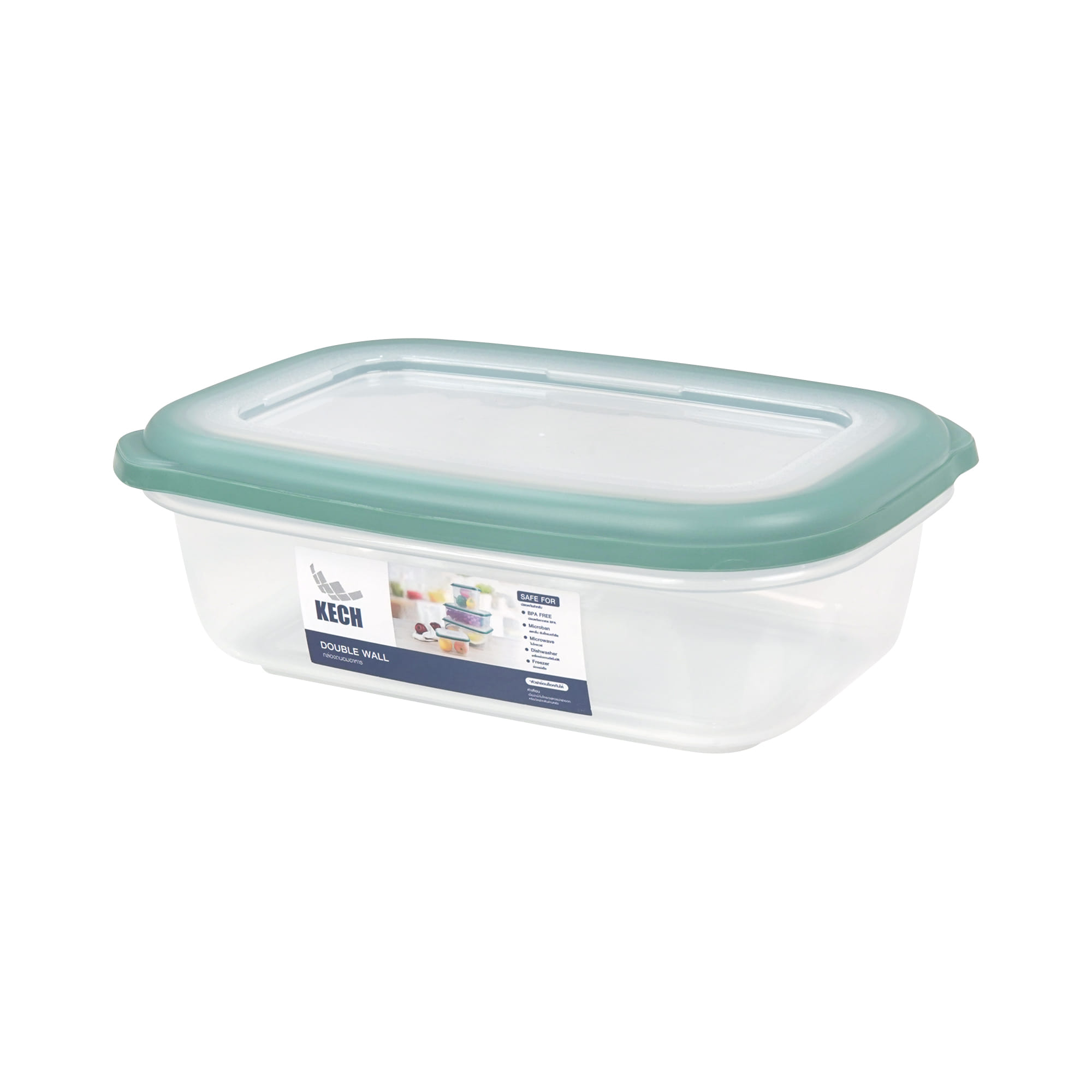 FOOD CONTAINER KECH DOUBLE WALL 9032 0.75L GREEN