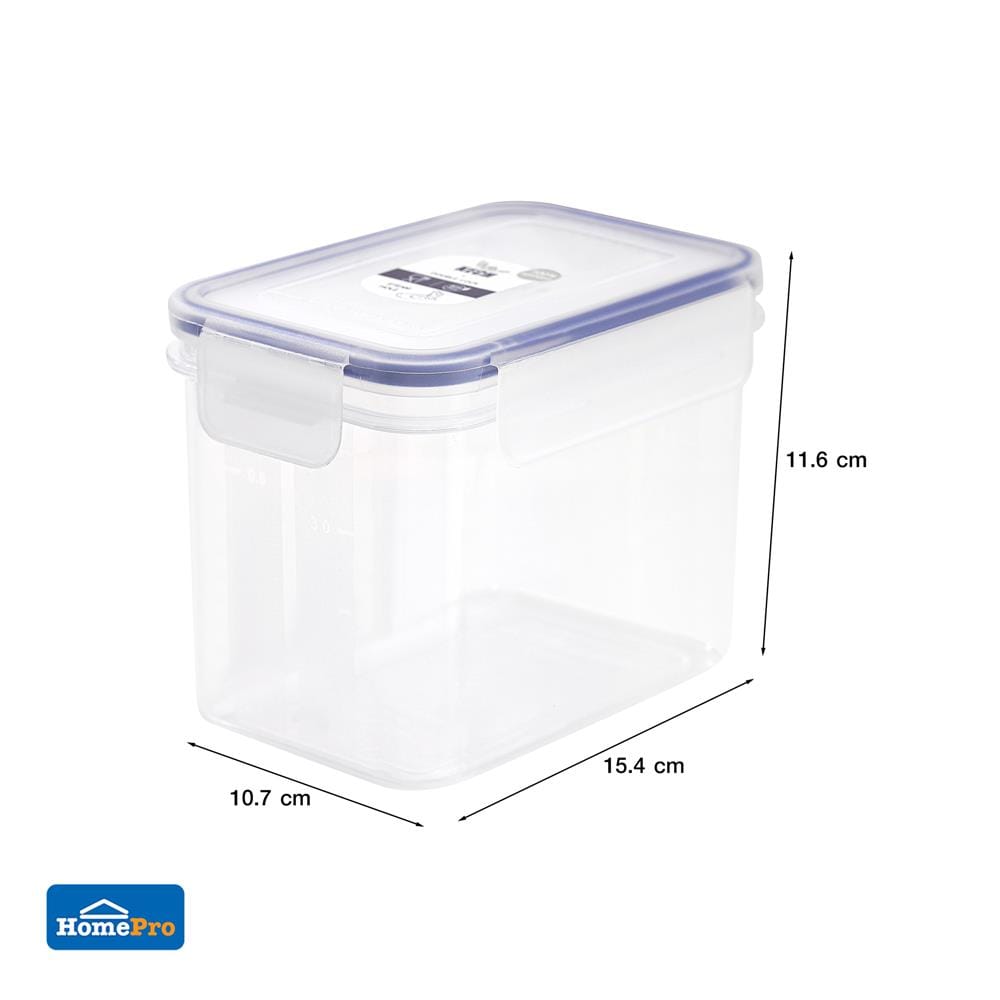 FOOD CONTAINER KECH X DOUBLE LOCK 9115 1.17L WHITE/DARK BLUE